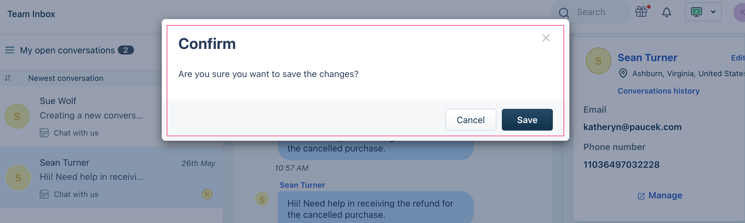 Confirmation message box - Default buttons