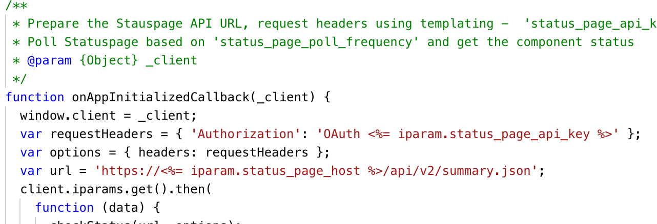 Accessing secure iparams using request method