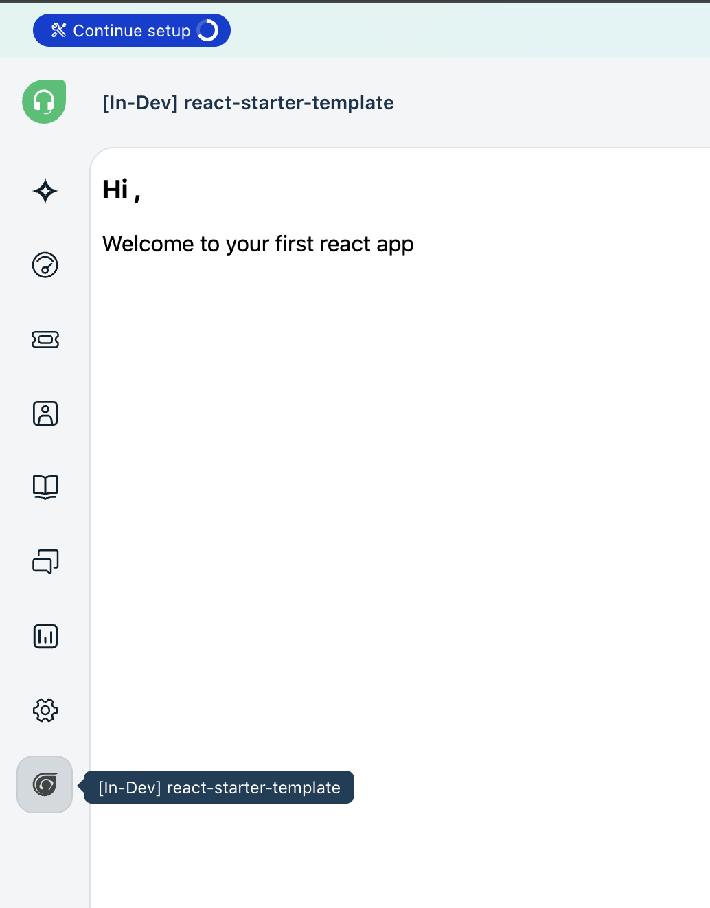 React full page app running in Freshdesk